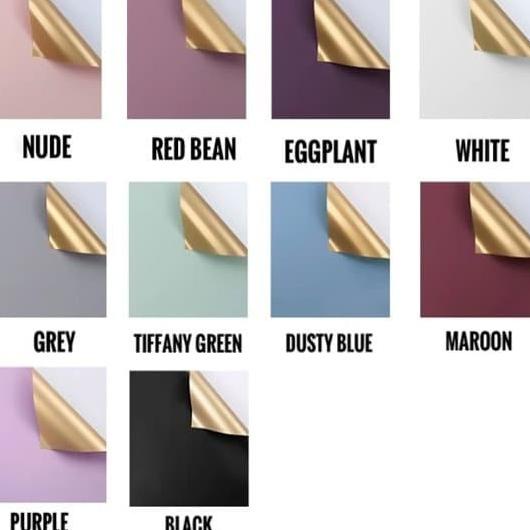 

[ COD ] Bi color gold cellophane 10 lembar/kertas bunga/wrapping paper