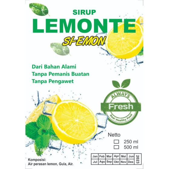 

SIRUP LEMONTE "SI-EMON