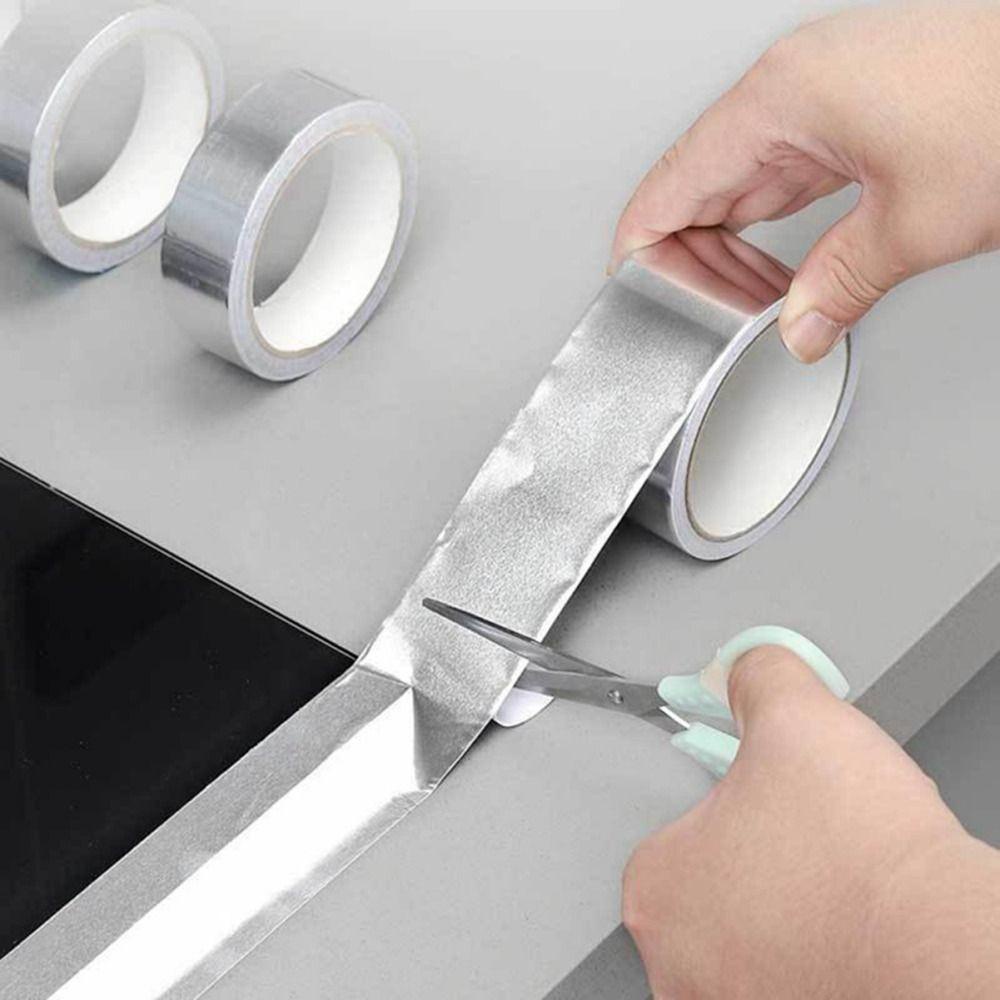 [Elegan] Caulk Strip Waterproof Aluminium Foil Peredam Panas Kompor Toilet Gap Self Adhesive Aluminium Foil Tape