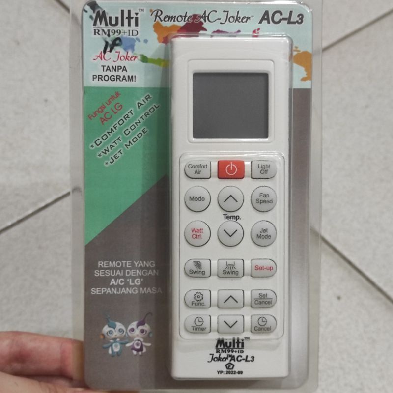 Remot AC LG ( TANPA KODE / LANGSUNG PAKAI ) / Remote Joker Multi