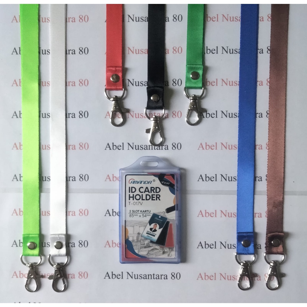 

Paket Tali ID Card 1.5CM Polos dengan Casing ID T017 Bening 2 Sisi Amanda