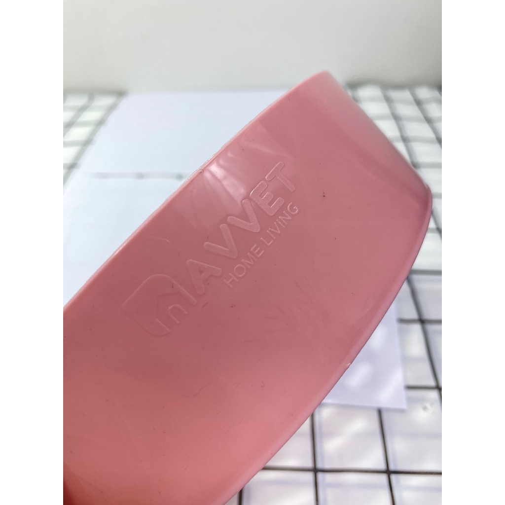 AVVET (PAKET HEMAT) Rak Kamar Mandi Sudut Siku Tempel Plastik Pink 3Pcs