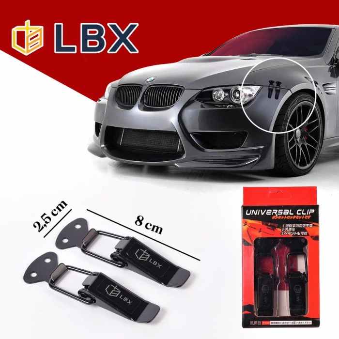Universal Bumper Clip Variasi Pengait Klem Kait Celah Body Mobil LBX