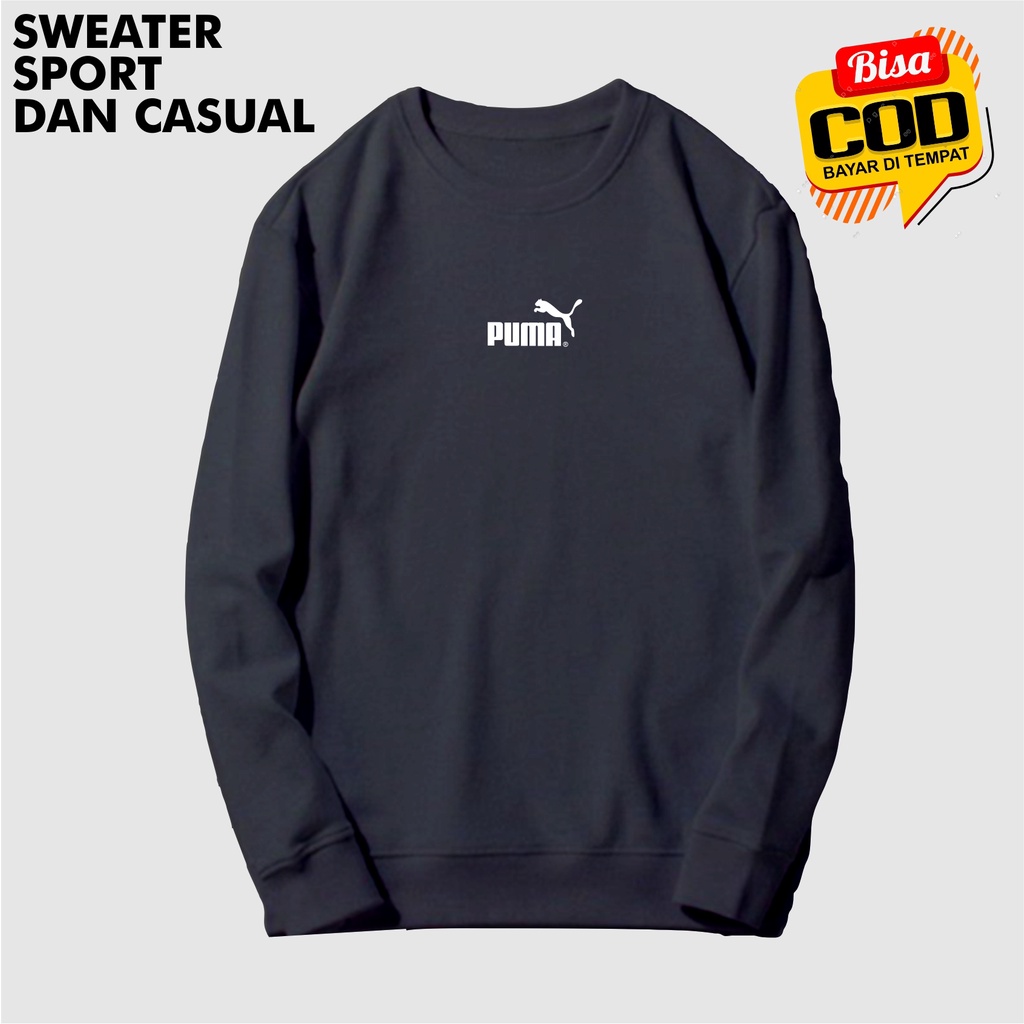 SWEATER PRIA WANITA CREWNECK olahraga casual sport bahan plece tebal JRDN