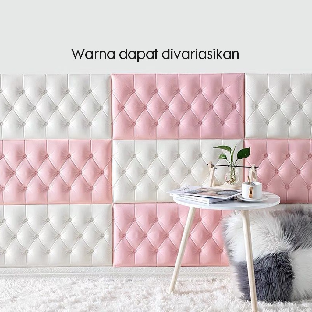 Wallpaper 3D Foam Kedap Suara Tahan Air Headboard Bed Wallfoam Empuk Lembut 60cm X 30cm