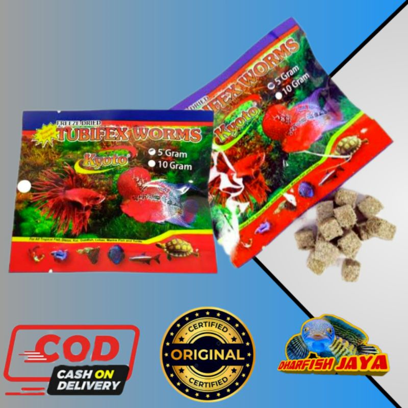 Jual Cacing Kering Pakan Ikan / Tubifex worms 5gr | Shopee Indonesia