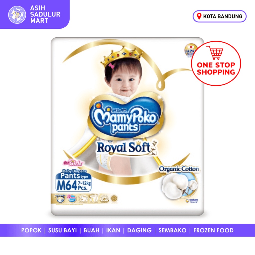 Popok Mamypoko Royal Soft M64 Bandung Murah Promo