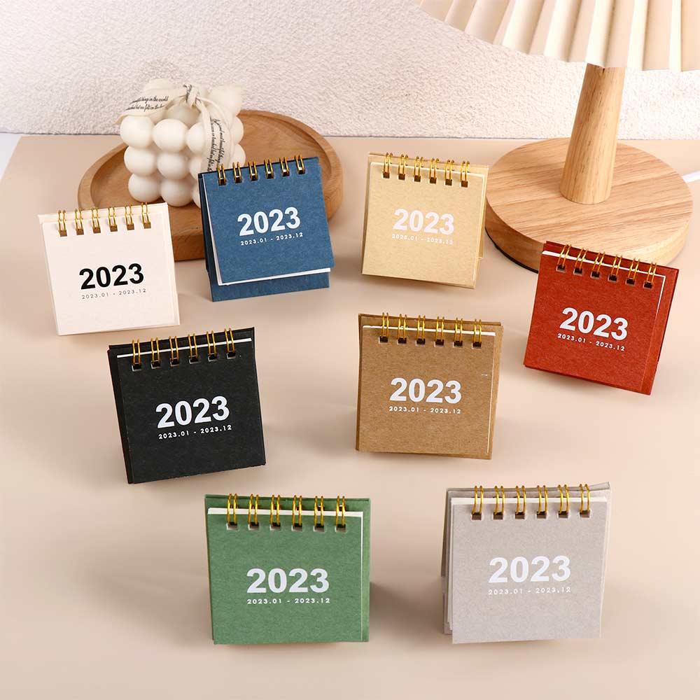 Kalender Meja Agustina Warna Solid Simple Daily Jadwal Table Planner Agenda Tahunan Kertas Kalender 2023