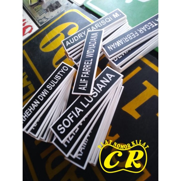 

nama dada / name tag / nama / nama dada cutting stiker anti luntur + kusam