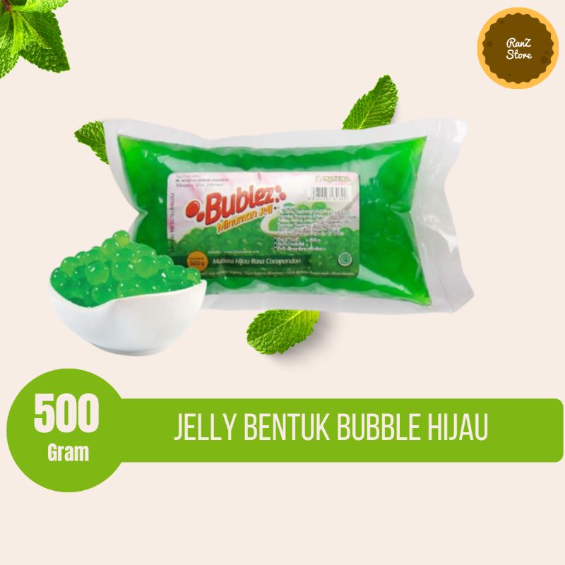 

jelly bentuk mutiara hijau / Kosena Jelly motif mutiara warna hijau