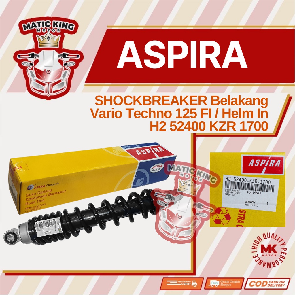 Shockbreaker sok Belakang Vario Techno 125 FI / Helm In ASPIRA H2-52400-KZR-1700