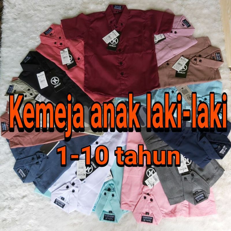 KEMEJA ANAK LENGAN PENDEK WARNA UNGU LILAC BISA COUPLE AYAH DAN ANAK/KEMEJA POLOS DISTRO