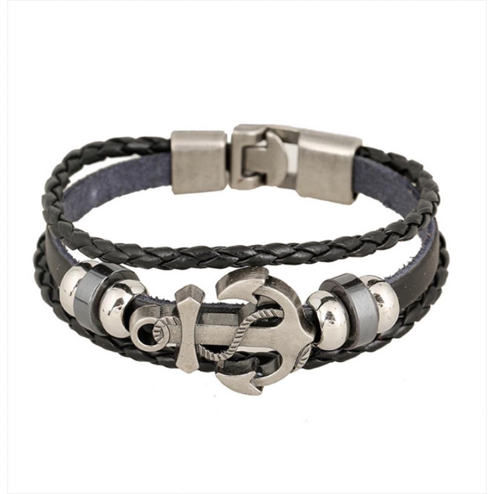 Gelang Pria Kulit Leather Men  Women BR920