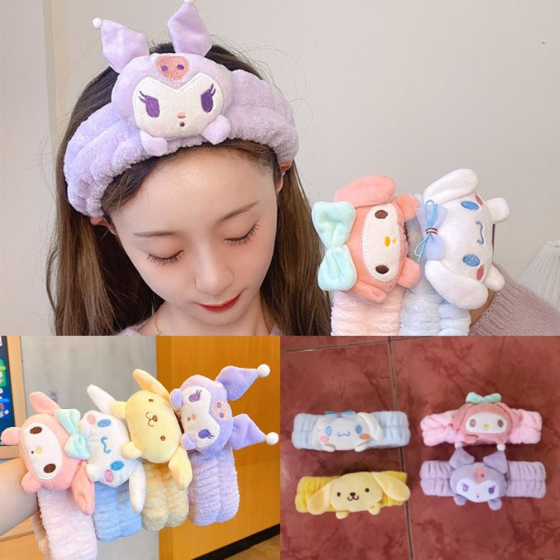 Jual Bando Mandi Bandana Make Up Karakter Melody Kuromi Pompompurin