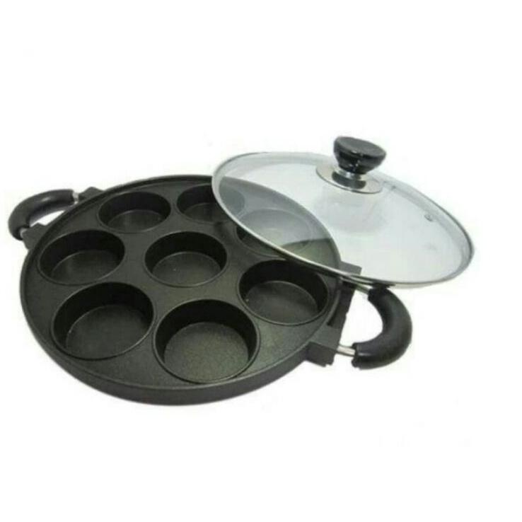 Pasti Terkini CETAKAN TEFLON 8 LUBANG DATAR MARTABAK MINI APEM