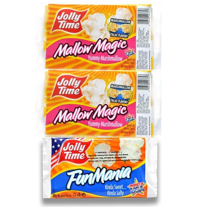 

Paket Duo Mallow Fun Mania (2Mm, 1Fm) - Jolly Time Mircowave Popcorn