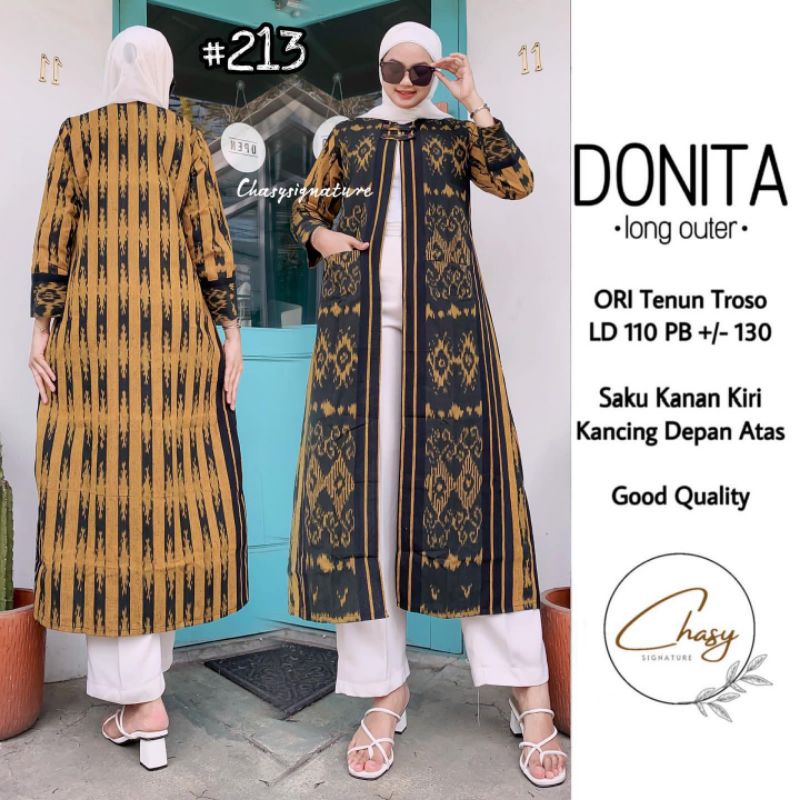 long outer tenun wanita