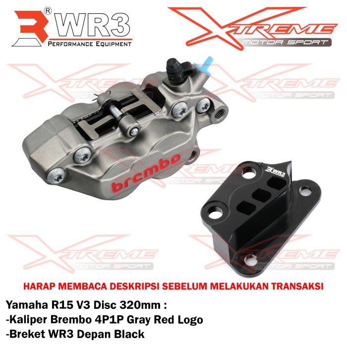 Breket Kaliper Wr3 Depan Yamaha R15 V3 With Brembo 4P1P Original #Original