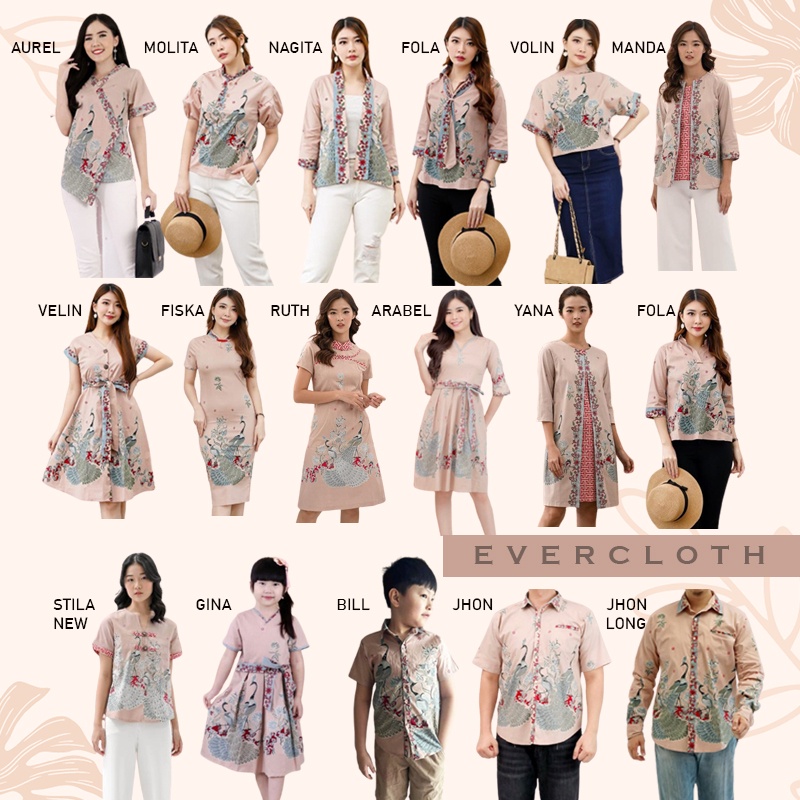 Evercloth Stila Blouse Wanita Atasan Wanita Atasan Wanita Blouse Batik Wanita Atasan Batik Wanita