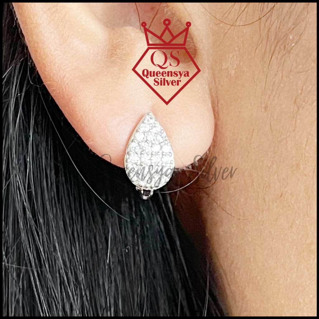 Anting Perak | Anting Jepit Perak Lapis Emas Irene Queensya Silver