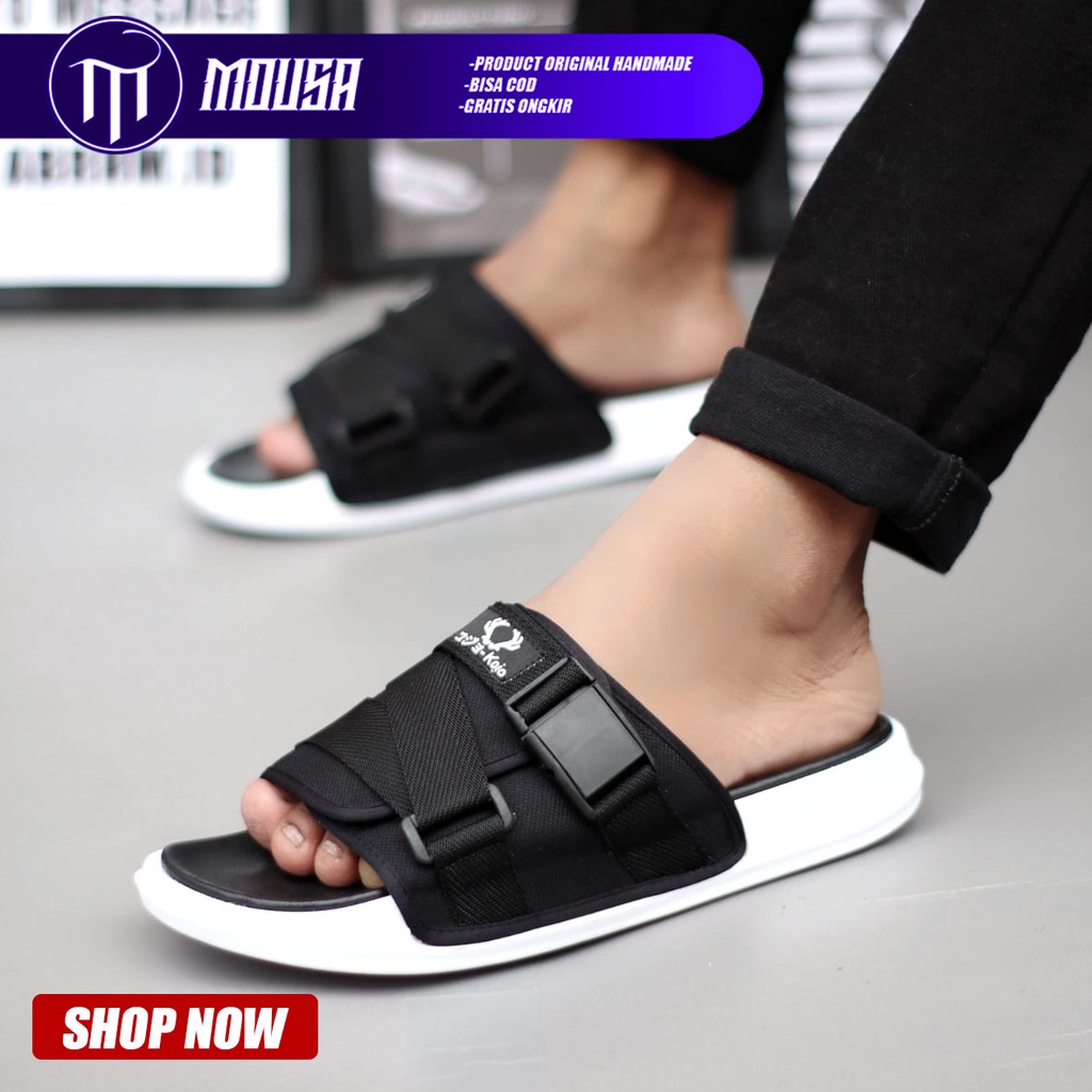 Sandal Slide Sandal Pria Sendal Flip Flop Ringan Terbaru Kekinian Nyaman Santai Mousa Aden