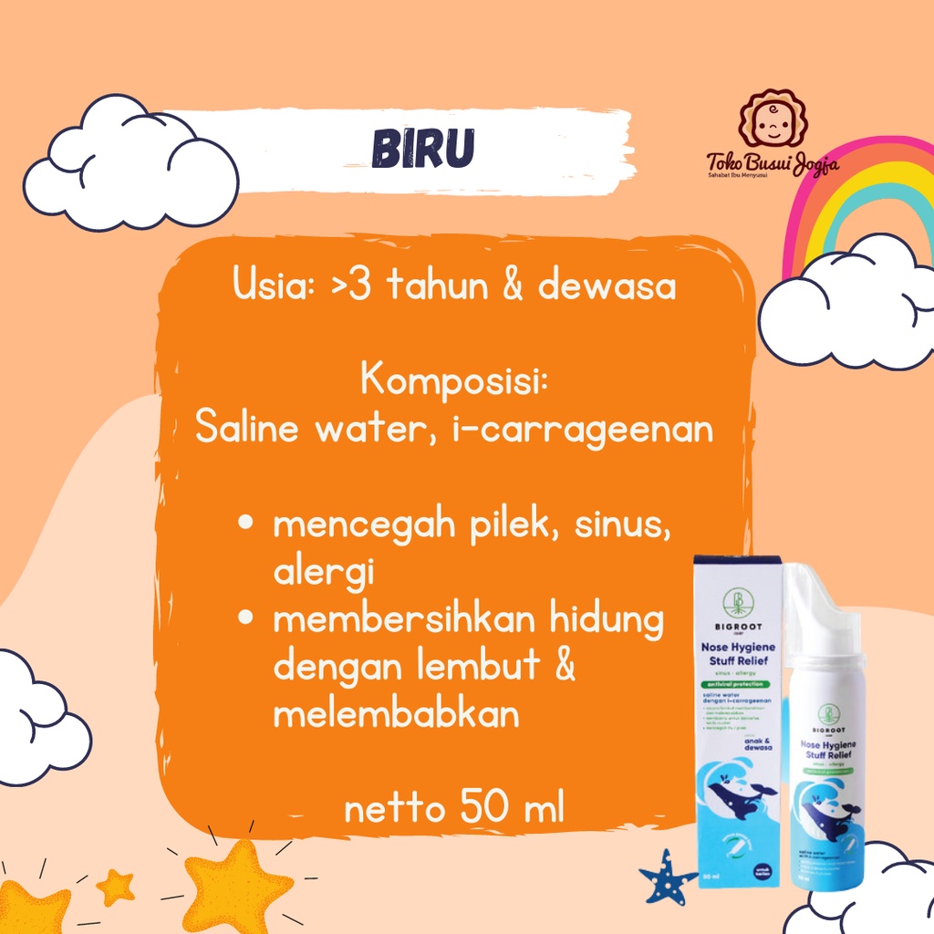 Bigroot Nasal Hygiene Nose Semport Hidung Bayi Anak Balita Dewasa mirip Sterimar Saline Water