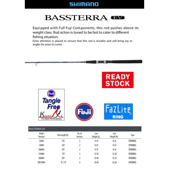 Joran SHIMANO BASSTERRA EV S80MH