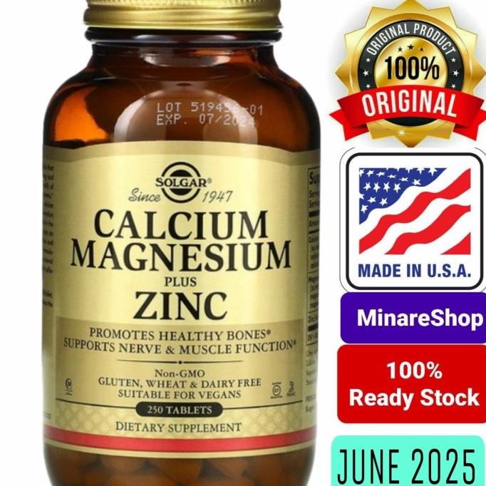 solgar calcium magnesium zinc 250 tablets