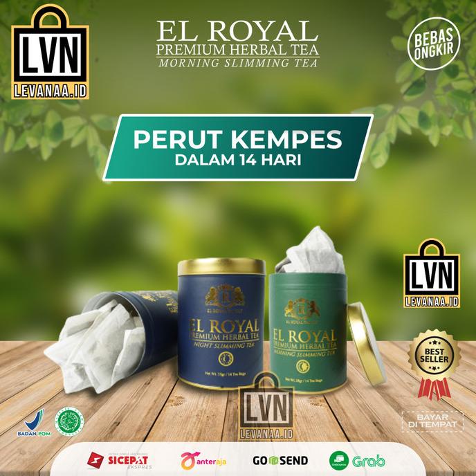 

[BISA COD] Teh Pelangsing Herbal El Royal Premium Morning And Night Diet Detox
