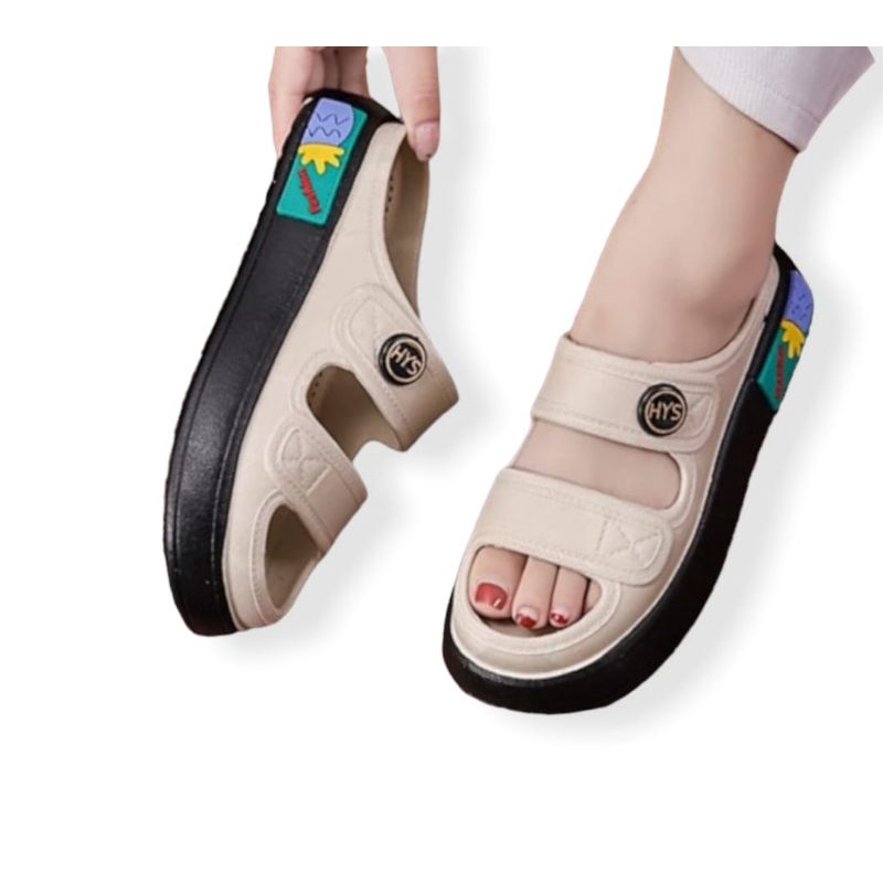 Sandal slip on wanita terbaru sandal jelly karet 029-2 balance