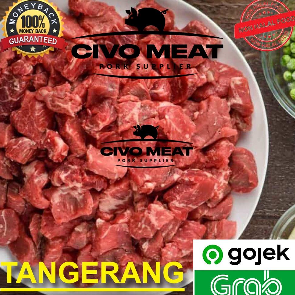 

[BAYAR DITEMPAT] Daging Babi Kapsim potong dadu / babi kecap 500g