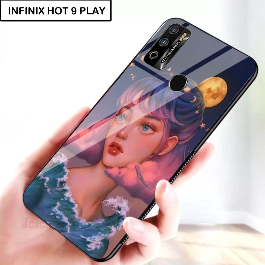 Softcase Kaca For INFINIX HOT 9 PLAY - Case Handphone INFINIX HOT 9 PLAY [T91].