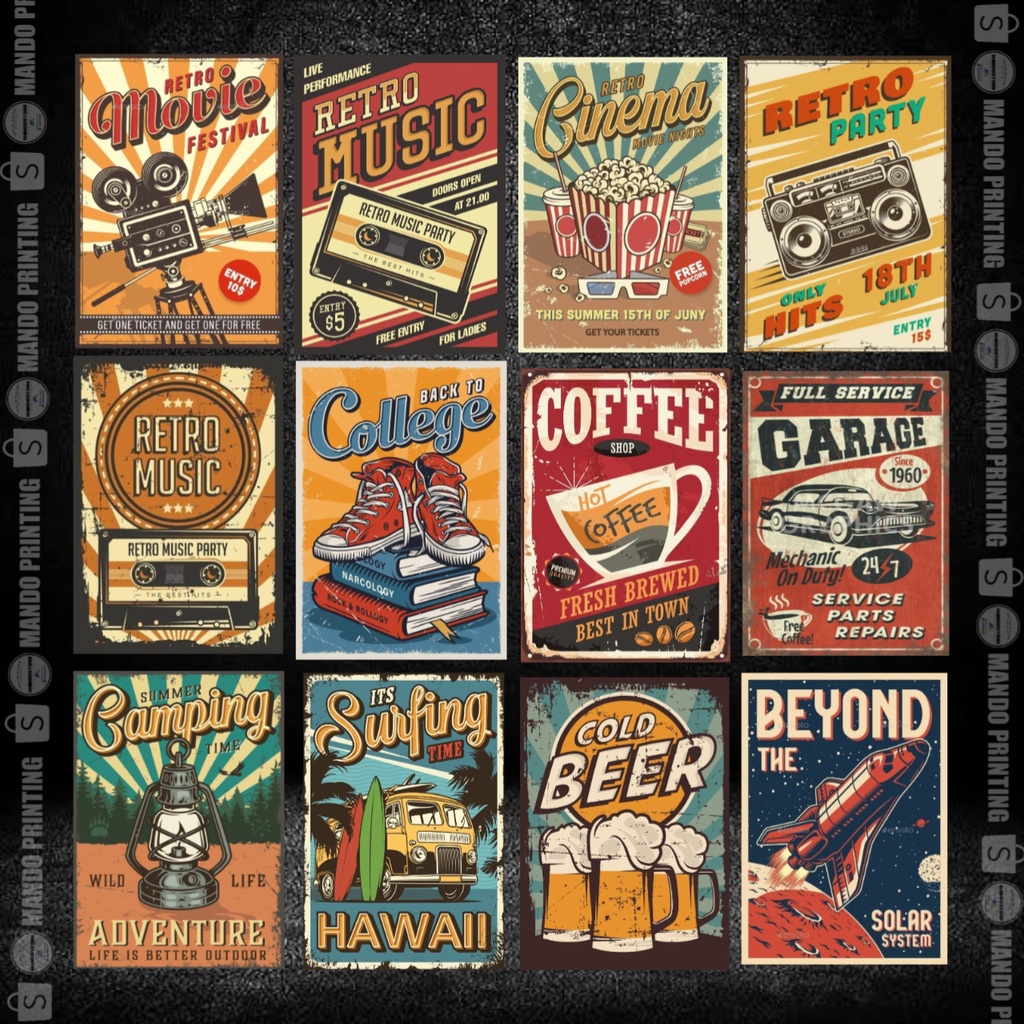 Poster Dinding Aesthetic | Dekorasi Dinding | Walpaper Dinding Kamar | isi 12 pcs Dekor Kamar stiker