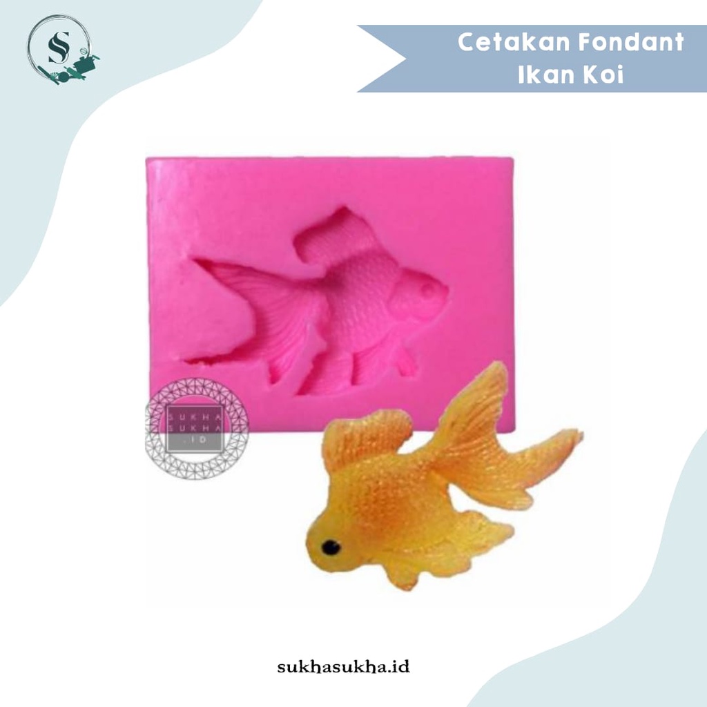 Cetakan Silikon Fondant Clay Gumpaste Ikan