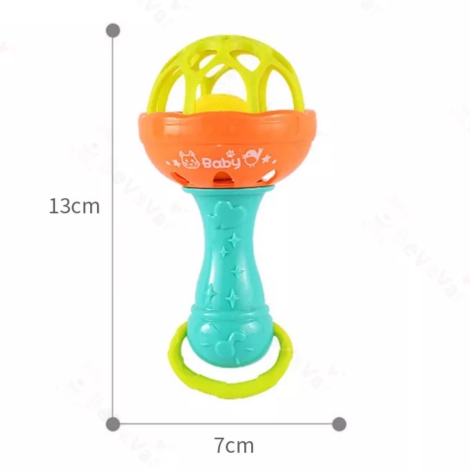 ZBH Mainan Kerincingan Rattle Genggam Bola Bayi teether rattle stick Rattle Toy Single mainan gigitan bayi BPA FREE