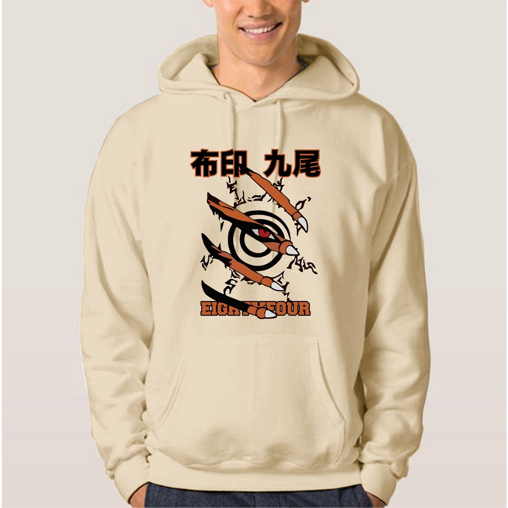Sweater Hoodie Kyubi No Chikara  Unisex ( Pria &amp; Wanita )Sweater Cotton Fleece Big Size M -XXL