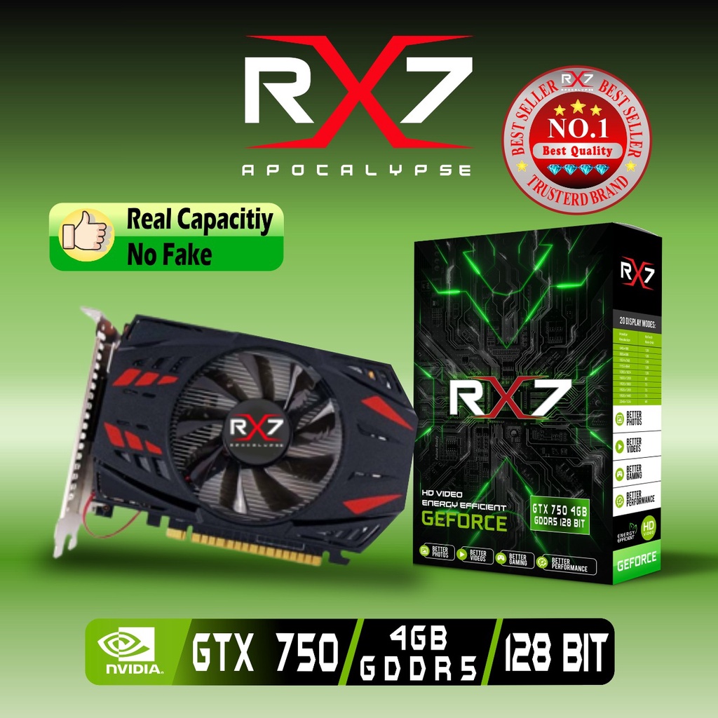 VGA RX7 GTX750 4GB GDDR5 128 BIT REAL CAPACITY RESMI