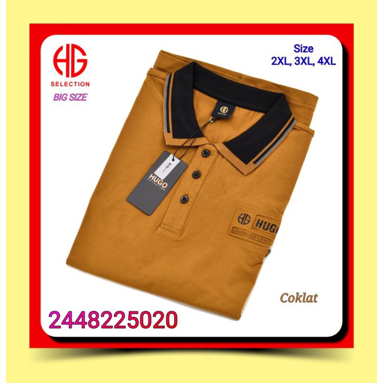 Kaos Kerah Pria Big Size Jumbo Hugo Selection 2448225020