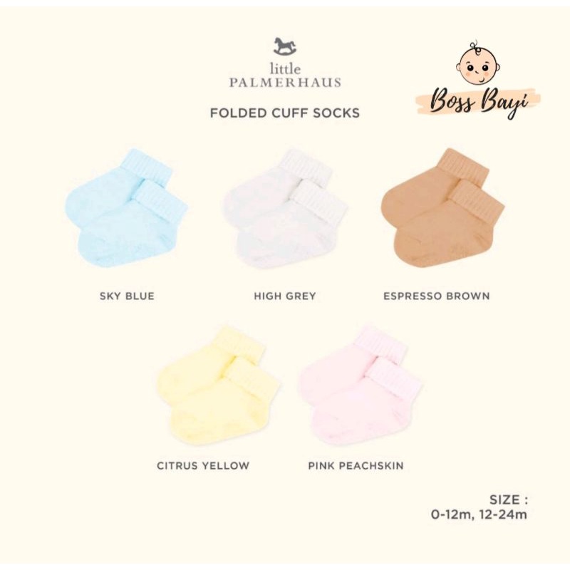 LITTLE PALMERHAUS Folded Cuff Socks / Kaos Kaki Bayi