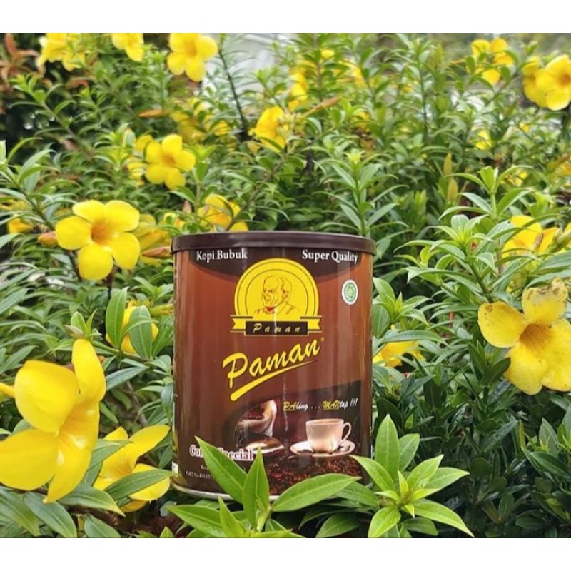 

KOPI PAMAN 300 GRAM COFFE ORIGINAL OLEH-OLEH KHAS JAMBI. KOPI BUBUK ASLI CAP PAMAN KEMASAN TIN/KALENG 300 GRAM ORIGINAL. KOPI BUBUK HITAM MANTAP ASLI CAP PAMAN JAMBI 300 GRAM LANGSUNG DARI JAMBI.