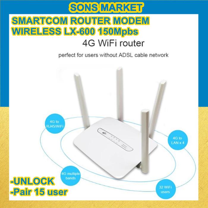 Router Modem Smartcom Wireless 4G Lte Wifi Hte Cpe C300 Lx-600 150Mpbs