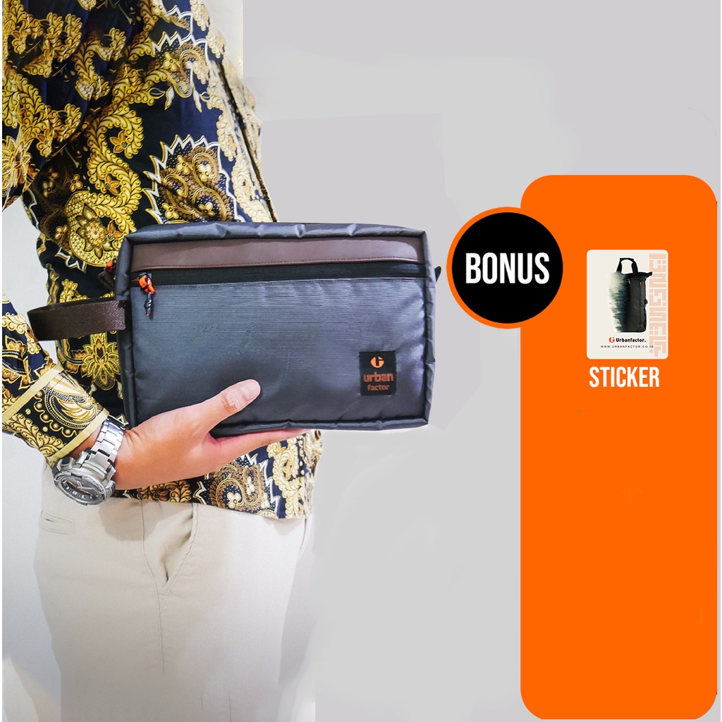 Clutch Bag urban factor - Elevuka Hand Bag Pouch Multifungsi pria wanita