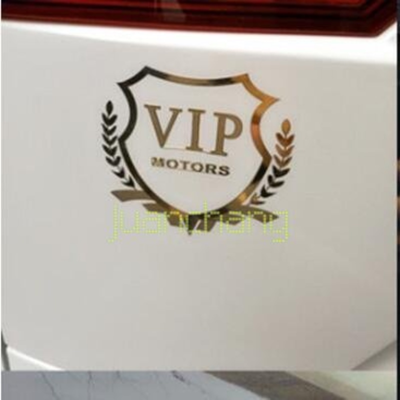 1pcs VIP MOTORS logo Logam Nikel Stiker Mobil decal Motor Mobil Dekorasi Reflektif emblem Pintu Jendela Body Auto Decor DIY Mobil styling super sticker