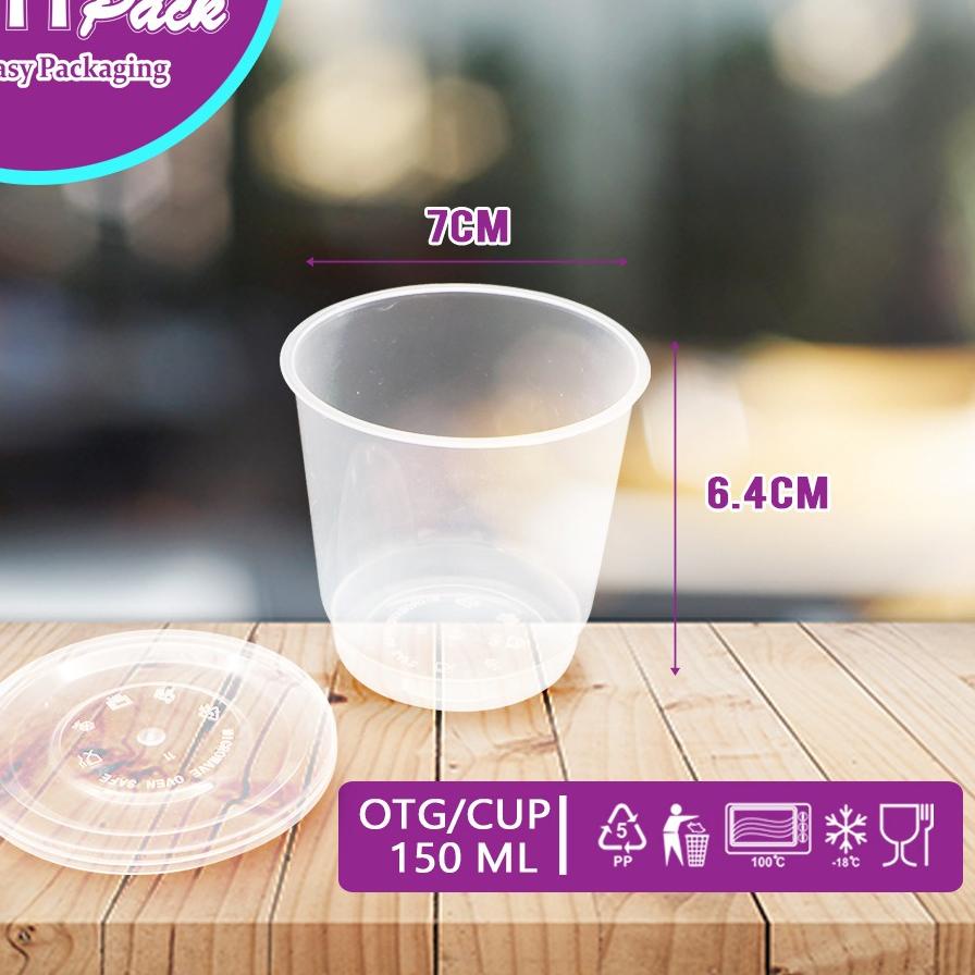 £ Thinwall Cup Puding 150 ml Cup Pudding 150 ml Isi 25 Pcs OTG.150 ㄼ