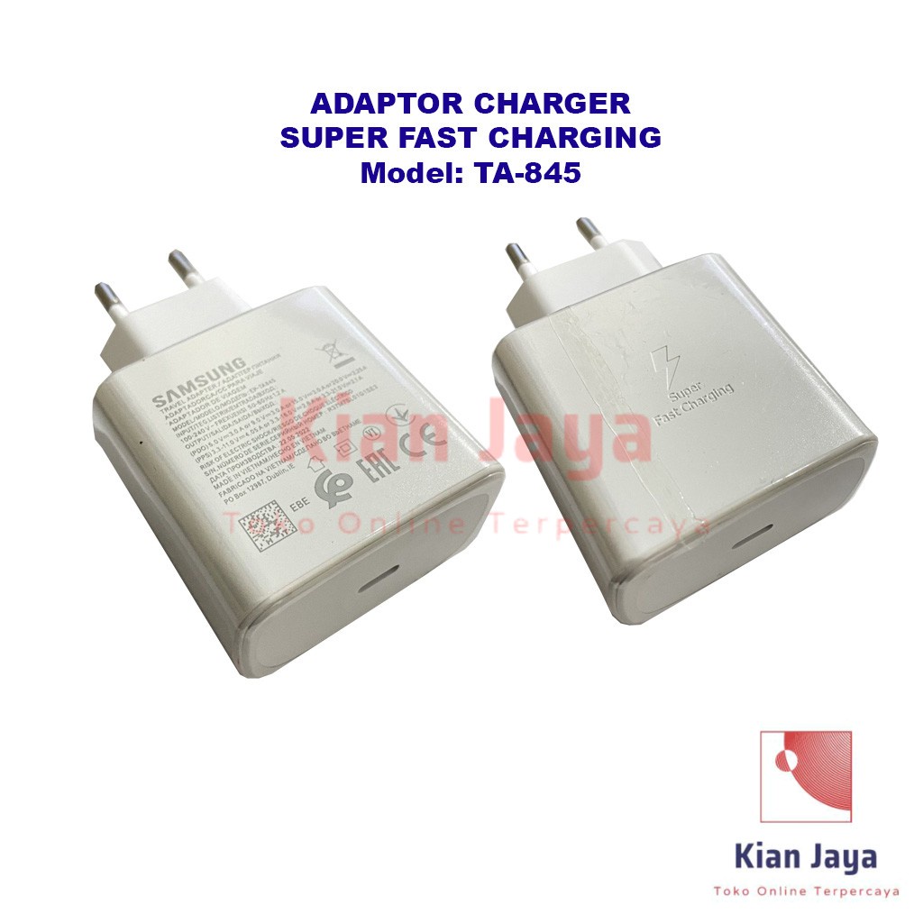 Charger Samsung Galaxy S20 Super Fast Charging 45w USB Cable C to C 5 Ampere Support Pegisian Daya Super Cepat Original OEM TC Casan Charge Adaptor Adapter