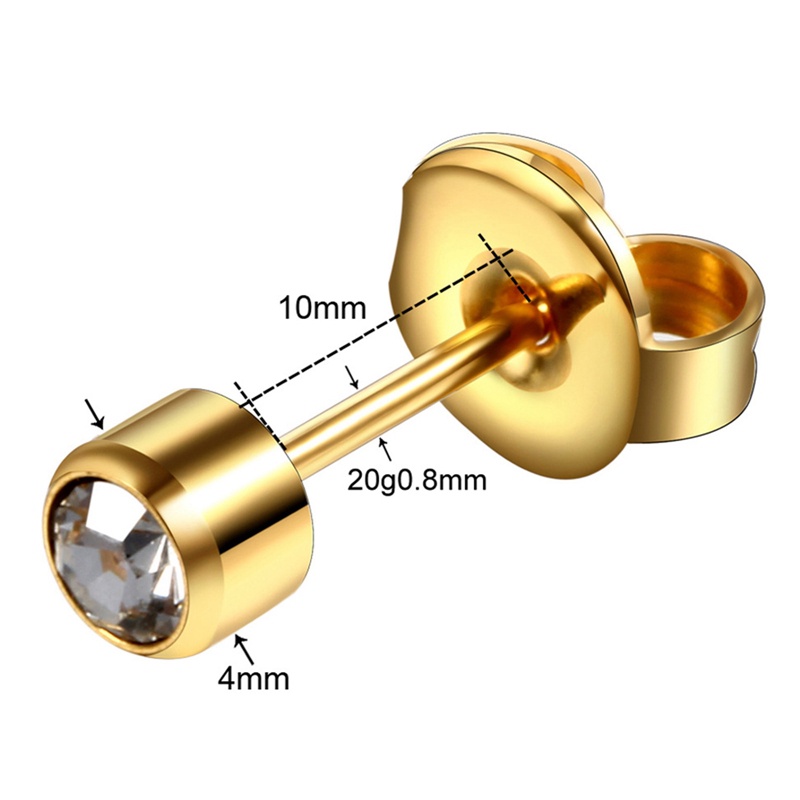 1pasang Wanita Gadis Berlian Imitasi Kristal Ear Stud Earrings Pesta Eelgant Earring Perhiasan Hadiah