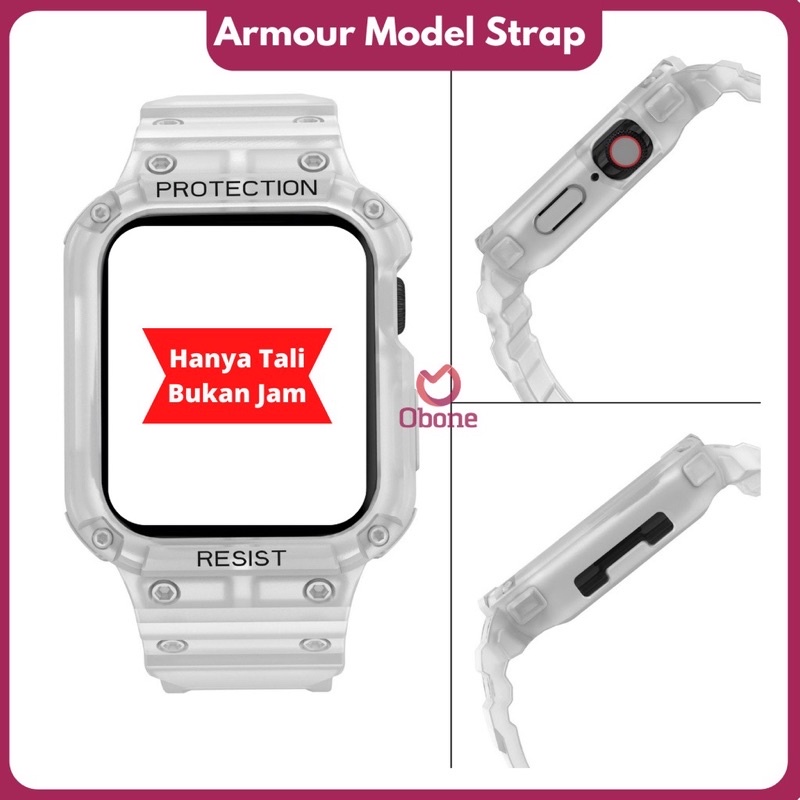 Armour Model Strap untuk A watch series 1 2 3 4 5 6 7 8 T500 T55 HW Series IWO Series T55 plus T500 Plus Pro HW I8