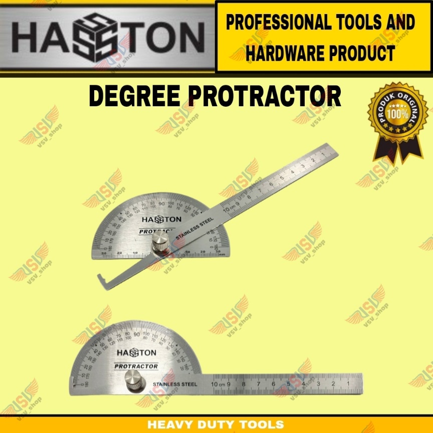 HASSTON Busur derajat 0100-001/ degree protractor / penggaris busur