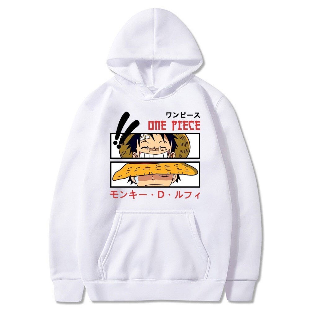 One Piece smile and angry  Jumper Hoodie II  Sweater Hoodie Trendy II Sweter Oblong Topi Sz M - XL ( Pria &amp; Wanita / Anak &amp; Dewasa )