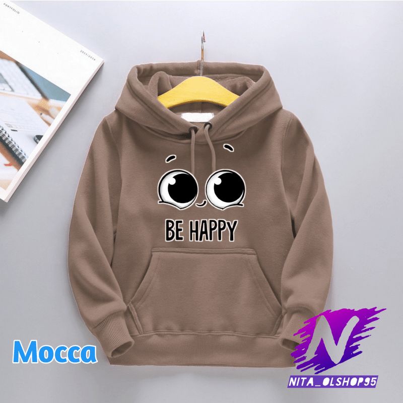 hoodie anak lucu emoji be happy